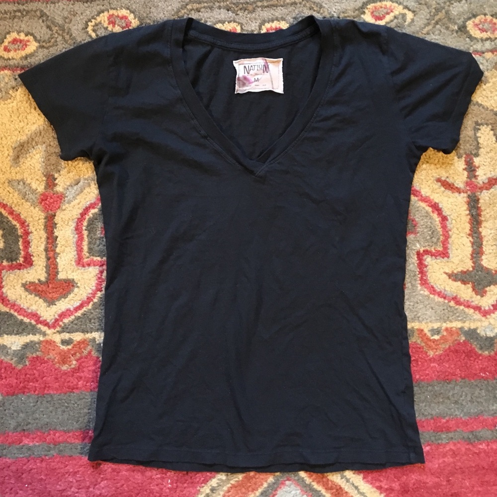NWOT Nation v neck t shirt